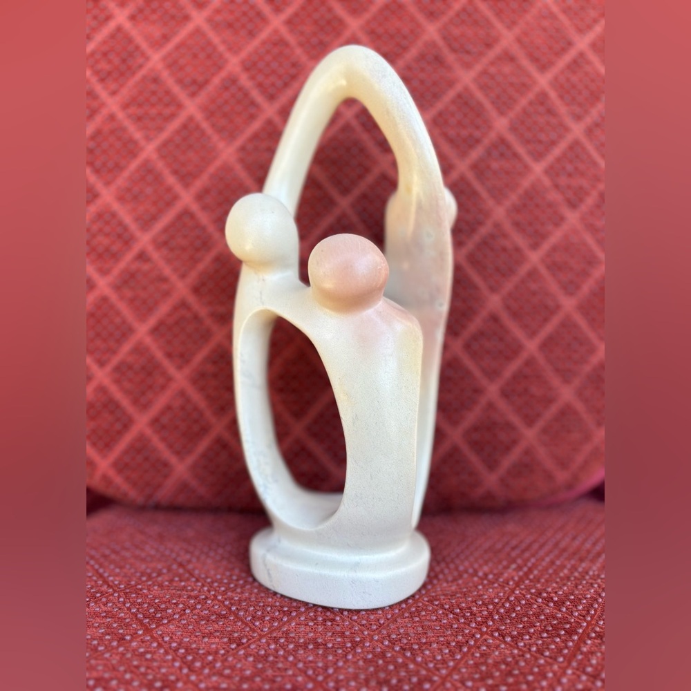 Unique Abstract Soapstone Sculpture “Twins”